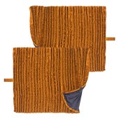 仮眠カーテン(2400×850mm)チンチラZERO レッド 2枚入 | トラック用品