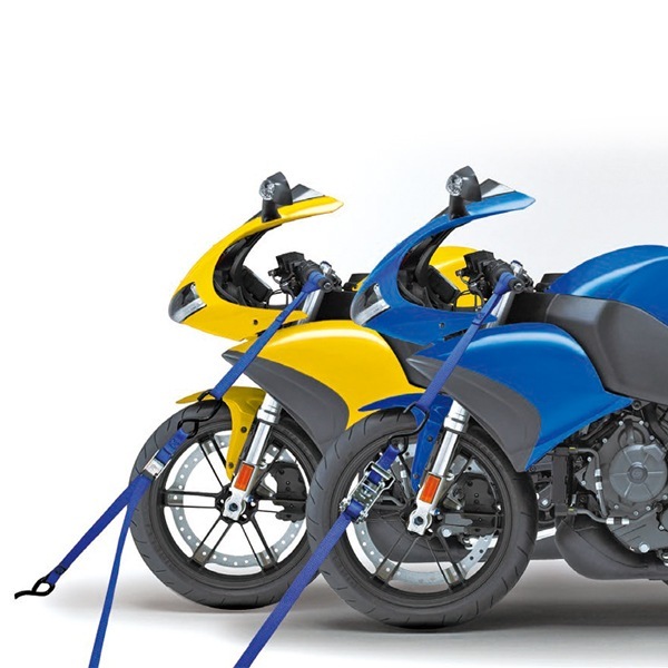 バイク用タイダウンベルト カム式 固定0.04m×調節1.3m 青 | ラッシング