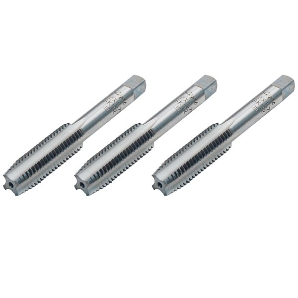 ハンドタップ ユニファイ細目ねじUNF 3/8×24 先中仕上タップ 3本組