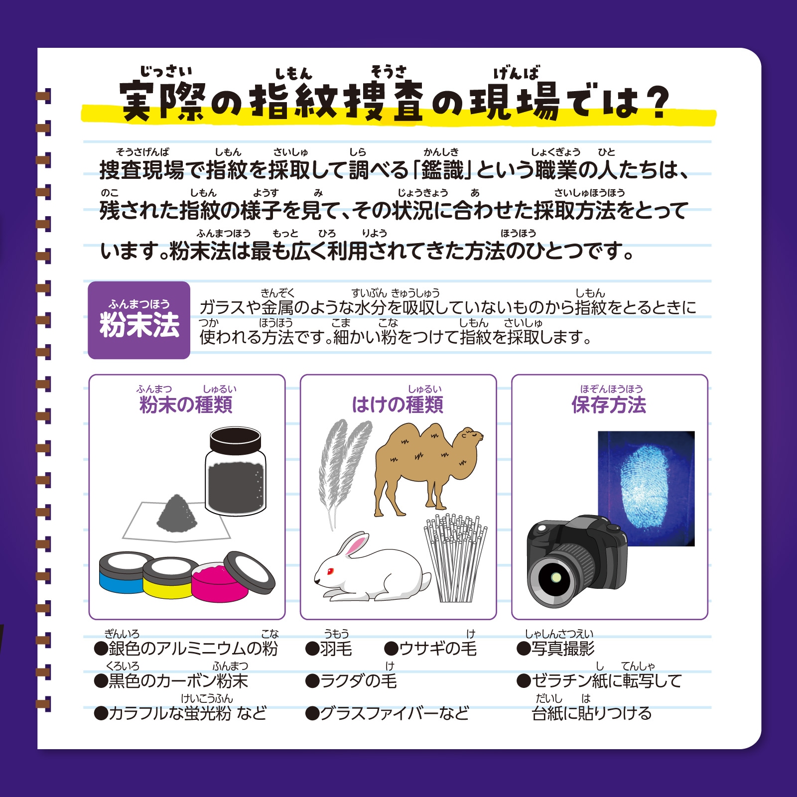 犯人を捜せ！指紋採取キット 簡単本格捜査キット | 教育用品