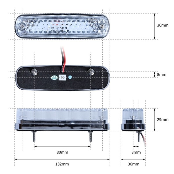 車高灯ブルー ジェットイノウエ LED 車高灯ランプNEO 24V 533587 クリアレンズ