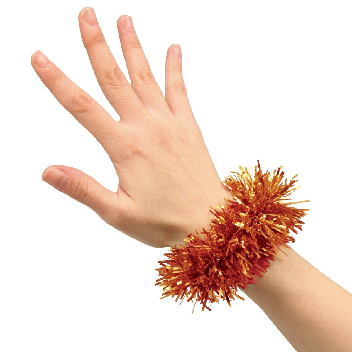 キラキラリストバンド オレンジ 2個組 | 運動会/イベント用品,子供用