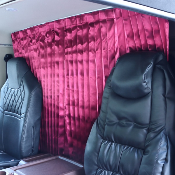 トラックカーテン りらか センターカーテン ワインレッド 507143