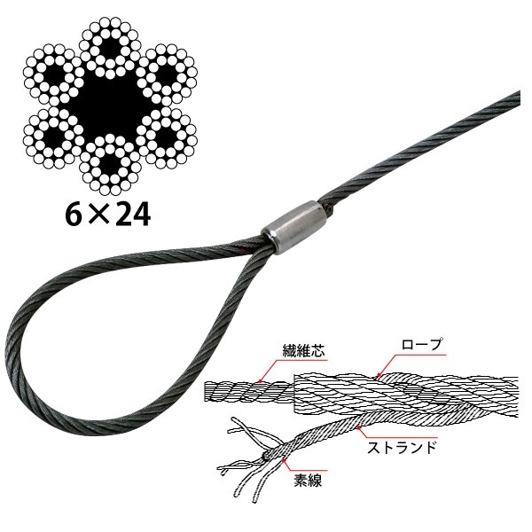 【コレ見て！work tools】 まとめて6本 玉掛け ワイヤー ワイヤーロープ 牽引 工事用材料　現状品 コレ見て！work tools】 まとめて6本 玉掛け ワイヤー ワイヤーロープ
