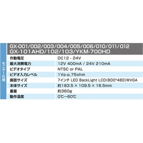 YKM-700HD AHD������б�7����������٥�˥��� ñ�� 592730