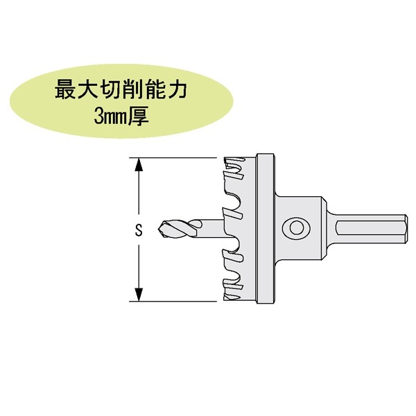 ホールソー　ステンレス用　φ80用　新品　未使用 ホールソー 48mm 超硬 ステンレス 穴あけ 耐久性 スパイラル