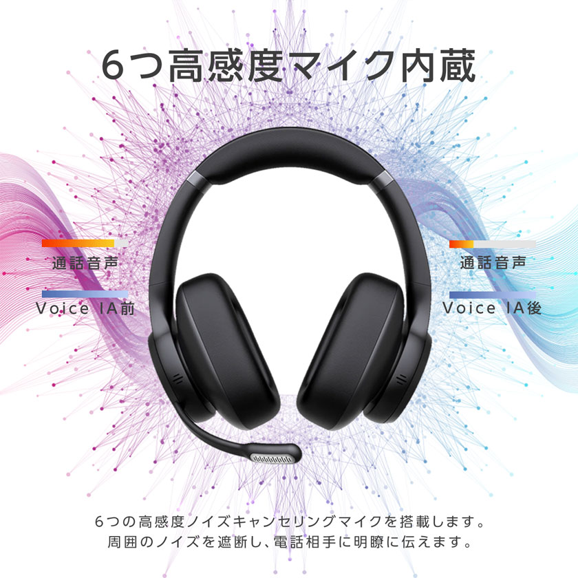 Bluetooth ヘッドセット ENCノイズキャンセリング Amazon.co.jp: EMEET HS50 ヘッドセット ノイズキャンセリング