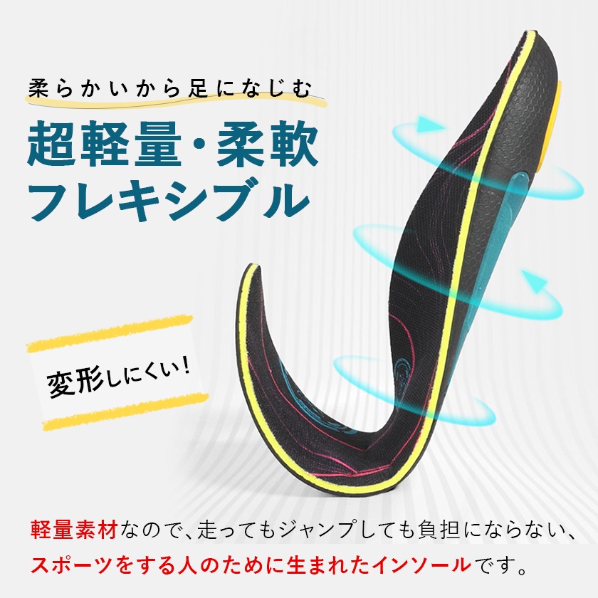 インソール 衝撃吸収 アーチサポート かかと レディース