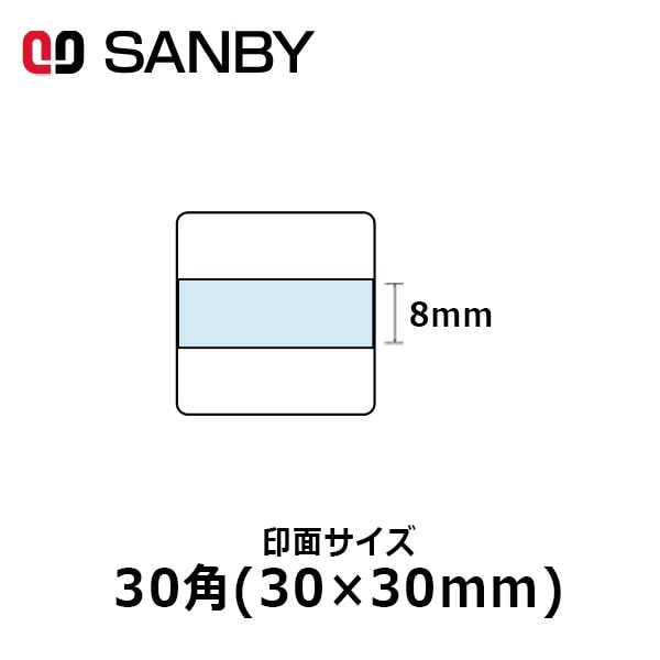 【サンビー】テクノタッチデータースタンプ 日付印 マスター部 30角 印面のみ テキスト入稿(Aタイプ)[受領印/領収印/日付入り/オーダーメイド/ゴム印/ビジネス]