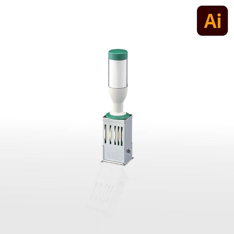 【サンビー】テクノタッチデータースタンプ 日付印 マスター部 30角 印面のみ データ入稿[受領印/領収印/日付入り/オーダーメイド/ゴム印/ビジネス]