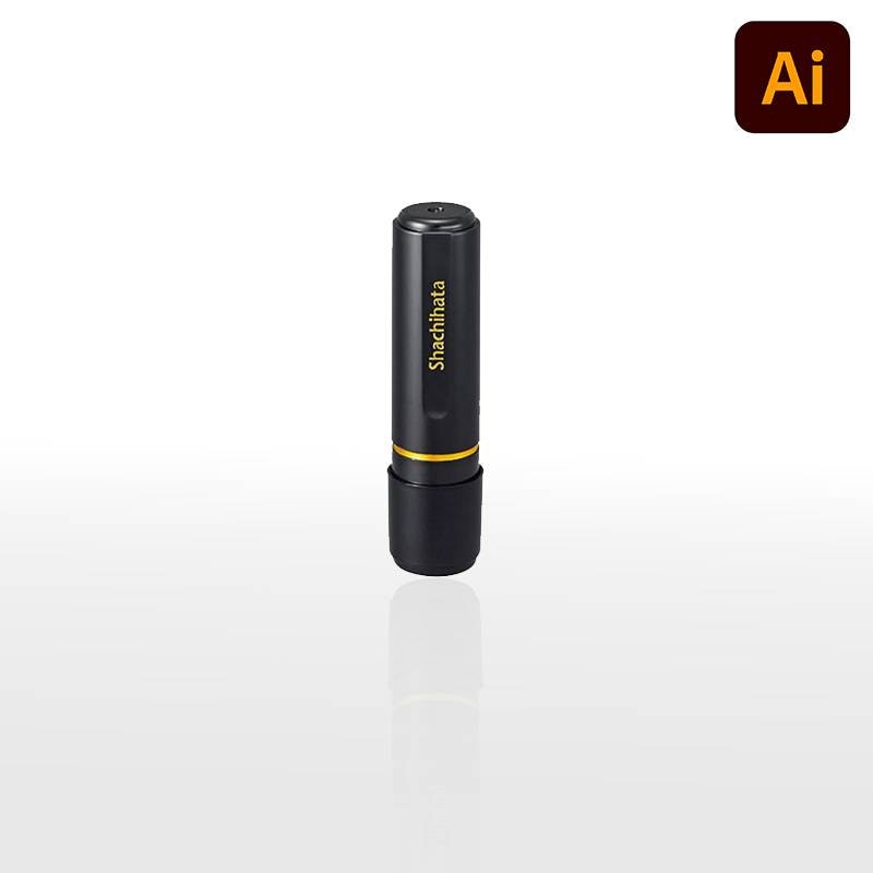 【シヤチハタ】ブラック8 （印面サイズ：8mm丸）別注品 データ入稿タイプ（Bタイプ） [オーダーメイドスタンプ/浸透印/ハンコ/判子/ビジネススタンプ]