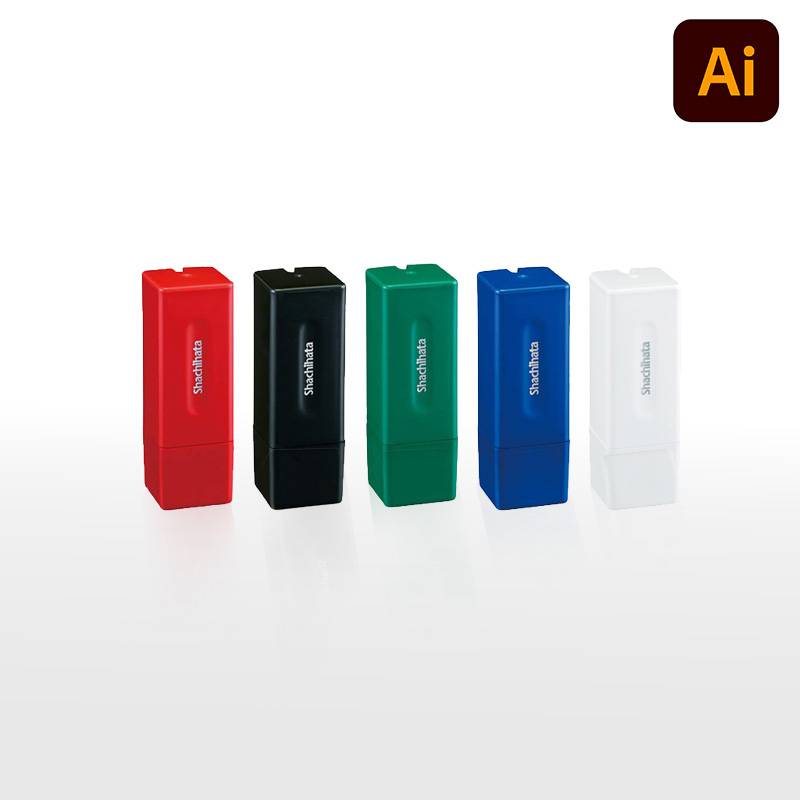 【シヤチハタ】 丸型・角型印 スクエアネーム12(印面：直径12mm) データ入稿タイプ（Bタイプ）[オーダーメイドスタンプ/浸透印/はんこ/ハンコ/判子/会社印]