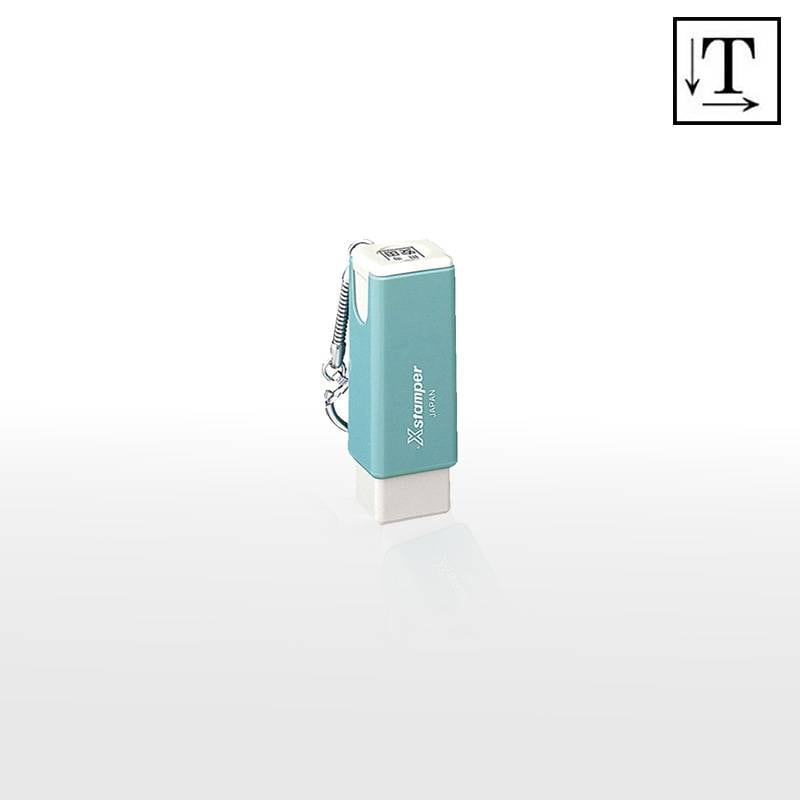 【シヤチハタ】角型印 キャップレス角型 ( 印面サイズ ： 9×9mm ) 　テキスト入稿タイプ（Aタイプ）[オーダーメイドスタンプ/Xスタンパー/Xstamper/シャチハタ]