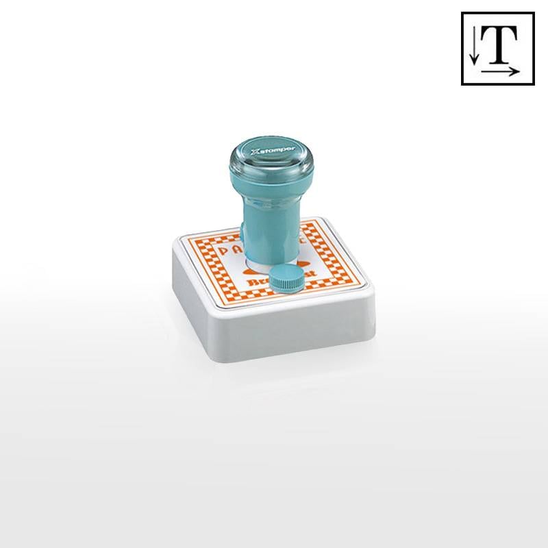 【シヤチハタ】角型印 特角80号 ( 印面サイズ ： 80×80mm ) 　テキスト入稿タイプ（Aタイプ）[オーダーメイドスタンプ/ビジネス印/スタンプラリー/ショップ印]