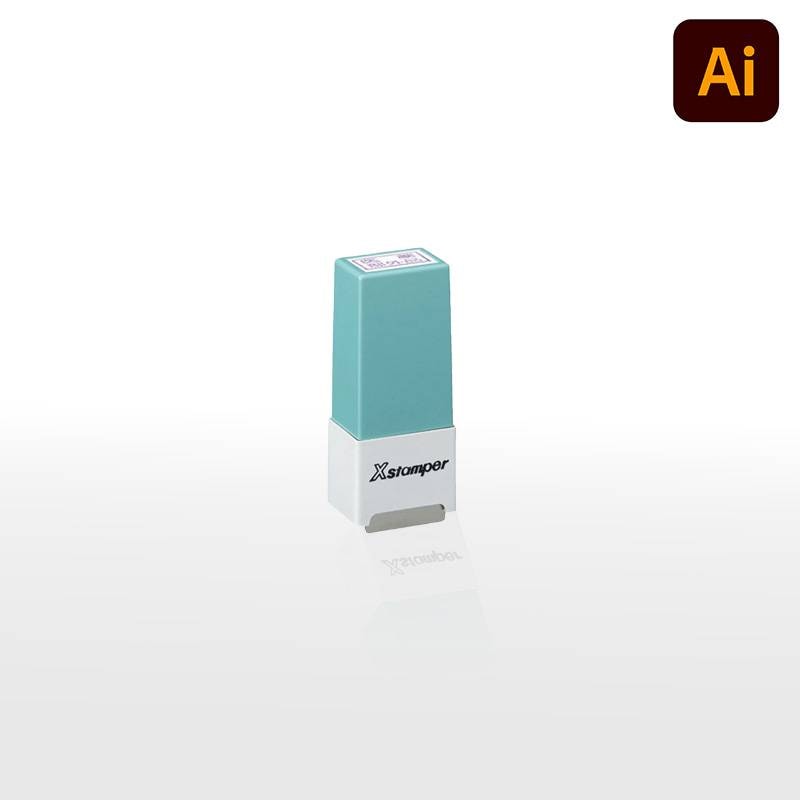 【シヤチハタ】角型印 0816号 シール用１型 ( 印面サイズ ： 8×16mm ) データご入稿タイプ（Bタイプ）[オーダーメイドスタンプ/ビジネス印/Xstamper]