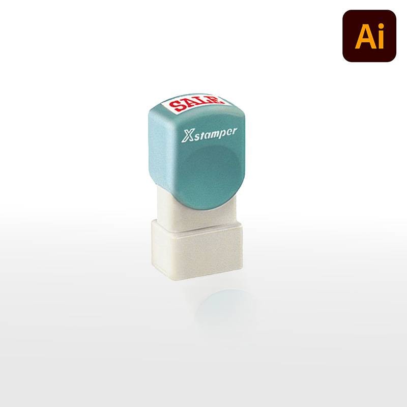 【シヤチハタ】角型印 1018号  ( 印面サイズ ： 10×18mm ) データご入稿タイプ（Bタイプ）[オーダーメイドスタンプ/ビジネス印/Xstamper]