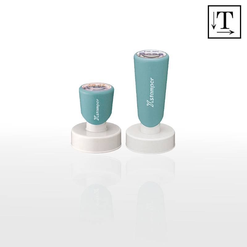 【シヤチハタ】 丸型印 40号  ( 印面サイズ：直径40mm) テキスト入稿タイプ（Aタイプ） 短柄・長柄[事務用品/オーダーメイドスタンプ/スタンプ/浸透印/はんこ/ハンコ/判子/シャチハタ印/しゃちはた/Shachihata/Xスタンパー/Xstamper/ビジネススタンプ/会社印]