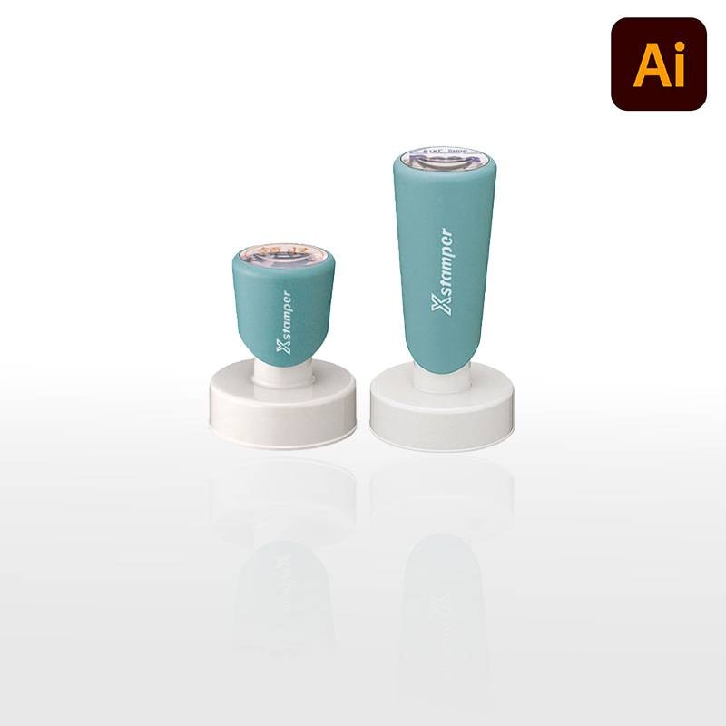 【シヤチハタ】 丸型印 40号  (印面サイズ：直径40mm) データ入稿タイプ（Bタイプ）短柄・長柄[事務用品/オーダーメイド/イラストレーター/データ入稿/スタンプ/はんこ/ハンコ/判子/シャチハタ/しゃちはた/Shachihata/Xスタンパー/ビジネス]