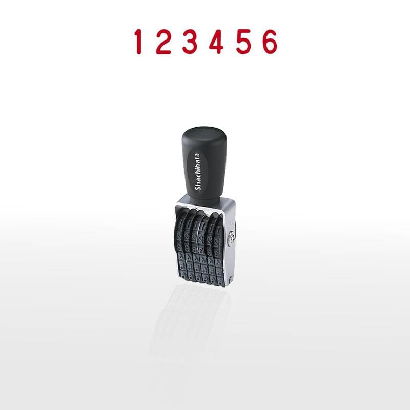 【シヤチハタ】回転ゴム印 タート用 欧文6連 5号 日付印 はんこ スタンプ TAT