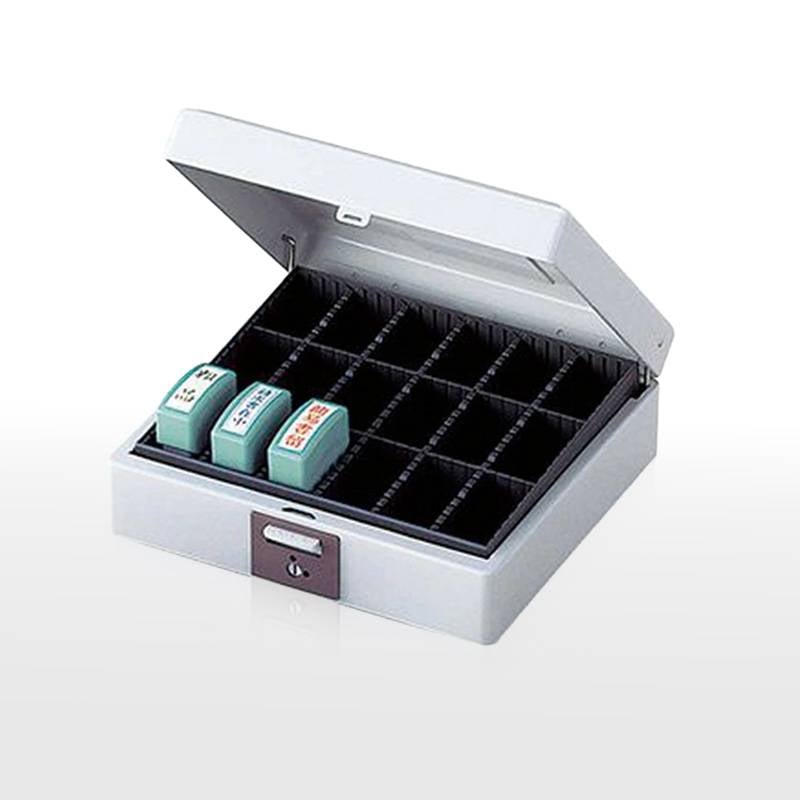 【シヤチハタ】スチール印箱 大型 IBS-03 カギ付き ハンコ収納ケース はんこ入れ スタンプケース スタンプボックス