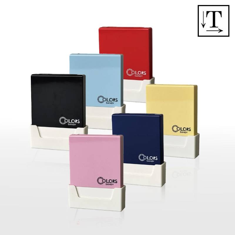 【サンビー】クイックスタンパー COLORS 一行印 （印面サイズ：4.5×30mm）テキスト入稿タイプ（Aタイプ）QAC4H5-30A