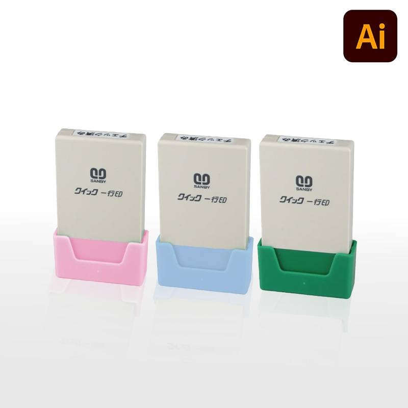 【サンビー】クイックスタンパー クイック一行印 （印面サイズ：4.5×20mm）データ入稿タイプ（Bタイプ）科目印 QA4H5-20B