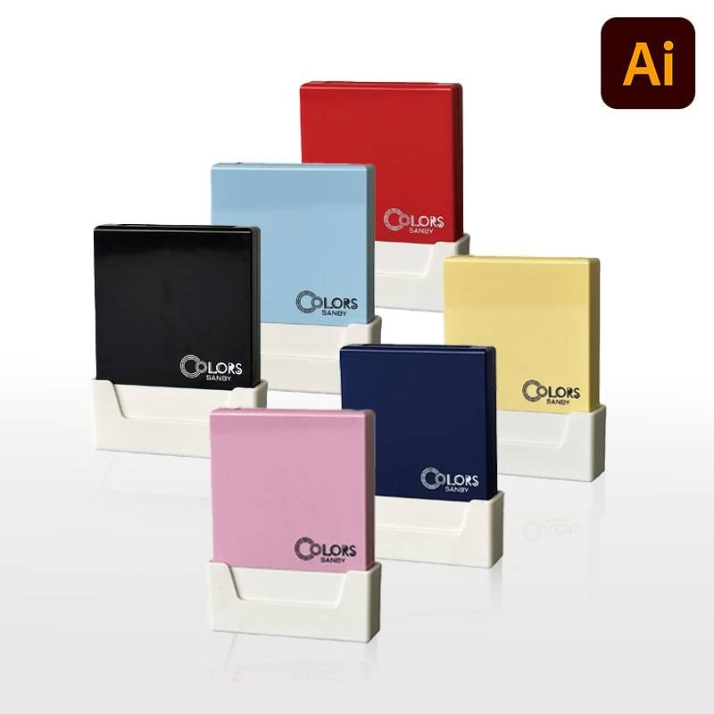 【サンビー】クイックスタンパー COLORS 一行印 （印面サイズ：4.5×30mm）データ入稿タイプ（Bタイプ）QAC4H5-30B