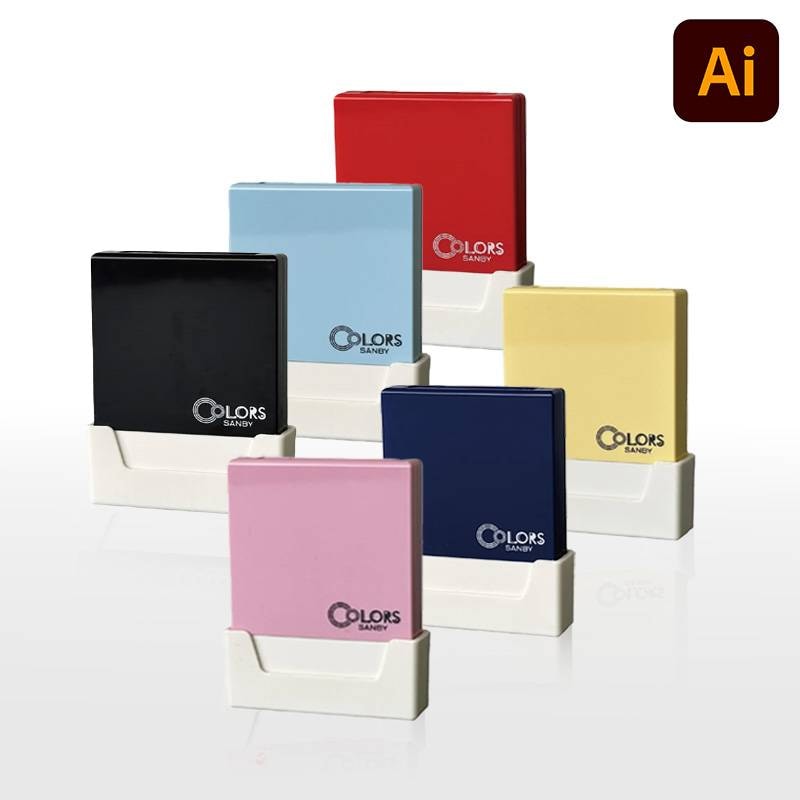 【サンビー】クイックスタンパー COLORS 一行印 （印面サイズ：4.5×40mm）データ入稿タイプ（Bタイプ）QAC4H5-40B