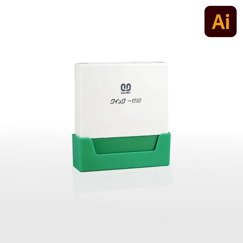 【サンビー】クイックスタンパー クイック一行印 （印面サイズ：8.0×40mm）データ入稿タイプ（Bタイプ）QA08-40B