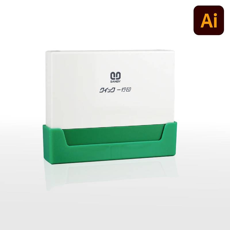 【サンビー】クイックスタンパー クイック一行印 （印面サイズ：8.0×60mm）データ入稿タイプ（Bタイプ）QA08-60B