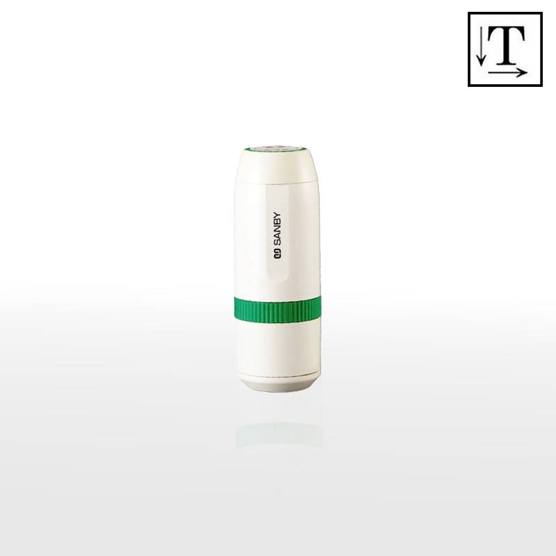 【サンビー】プチコールsmart24 丸型 キャップ式（印面サイズ：24mm丸）テキスト入稿 元号・略西暦タイプ[日付入り/データースタンプ印/会社/ビジネス]