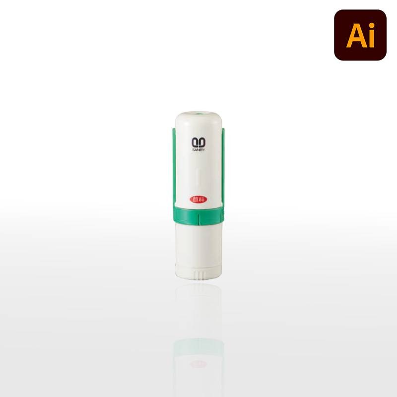 【サンビー】プチコール15 丸型（印面サイズ：15mm丸）データ入稿 元号・略西暦タイプ[日付入り/データースタンプ印/受領印/領収印/確認印/検査印/ビジネス]