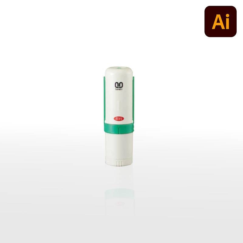 【サンビー】プチコール15 丸型（印面サイズ：15mm丸）データ入稿 元号・略西暦タイプ[日付入り/データースタンプ印/受領印/領収印/確認印/検査印/ビジネス]