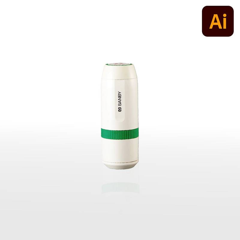 【サンビー】プチコールsmart24 丸型 キャップ式（印面サイズ：24mm丸）データ入稿 元号・略西暦タイプ[日付入り/受領印/領収印/確認印/検査印]