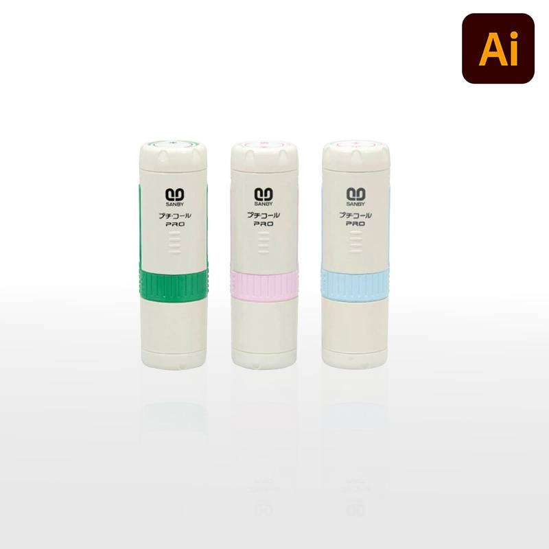 【サンビー】プチコールPRO15 丸型 キャップ式（印面サイズ：15mm丸）データ入稿 元号・略西暦タイプ[日付入り/受領印/領収印/確認印/検査印/調剤済]