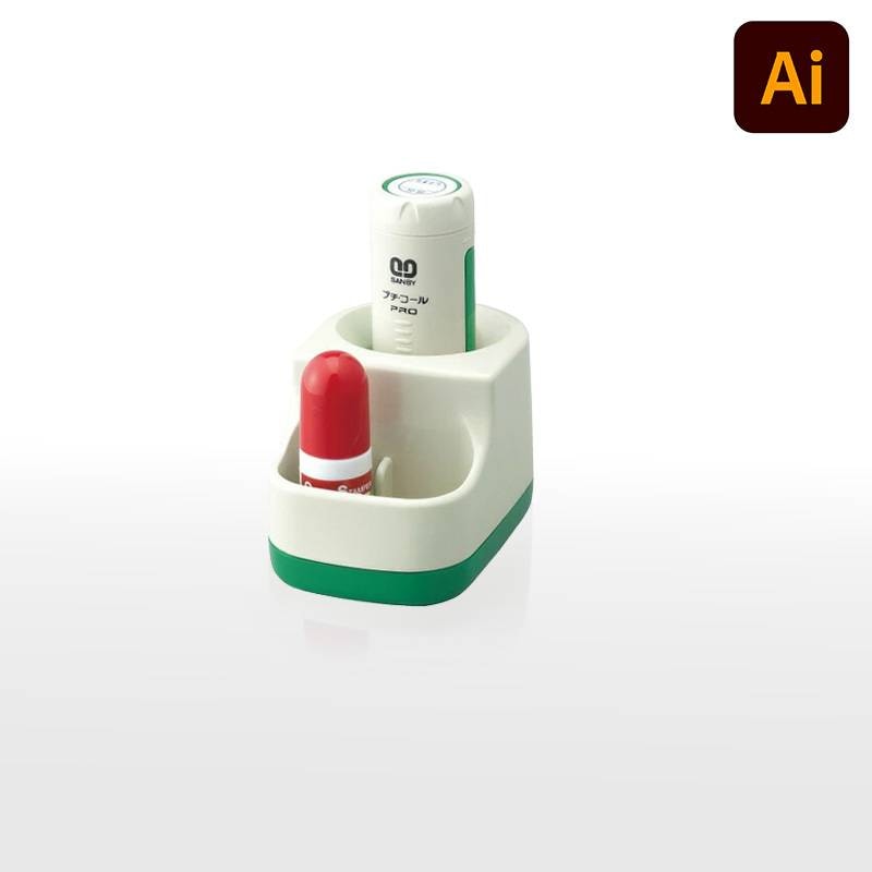 【サンビー】プチコールPRO15 丸型 スタンド式（印面サイズ：15mm丸）データ入稿 元号・略西暦タイプ[日付入り/受領印/領収印/確認印/検査印/調剤済]