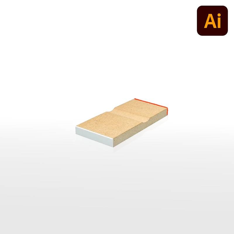 オーダーメイド印 木台ゴム印 赤ゴム 黒ゴム（印面サイズ：4.5×25mm）データ入稿タイプ イラストレーター