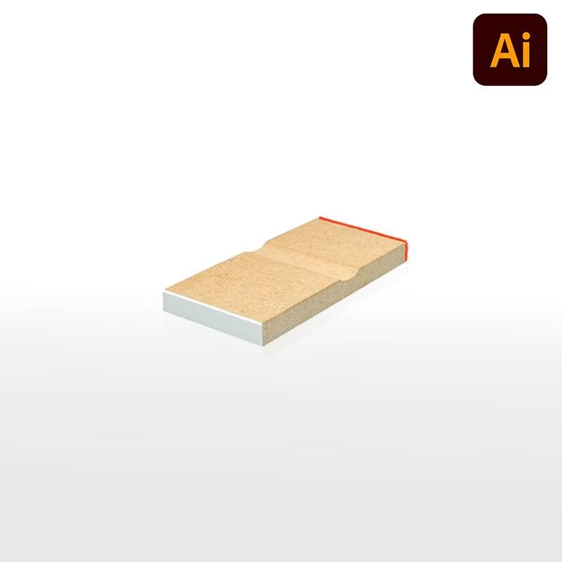 オーダーメイド印 木台ゴム印 赤ゴム 黒ゴム（印面サイズ：4.5×40mm）データ入稿タイプ イラストレーター
