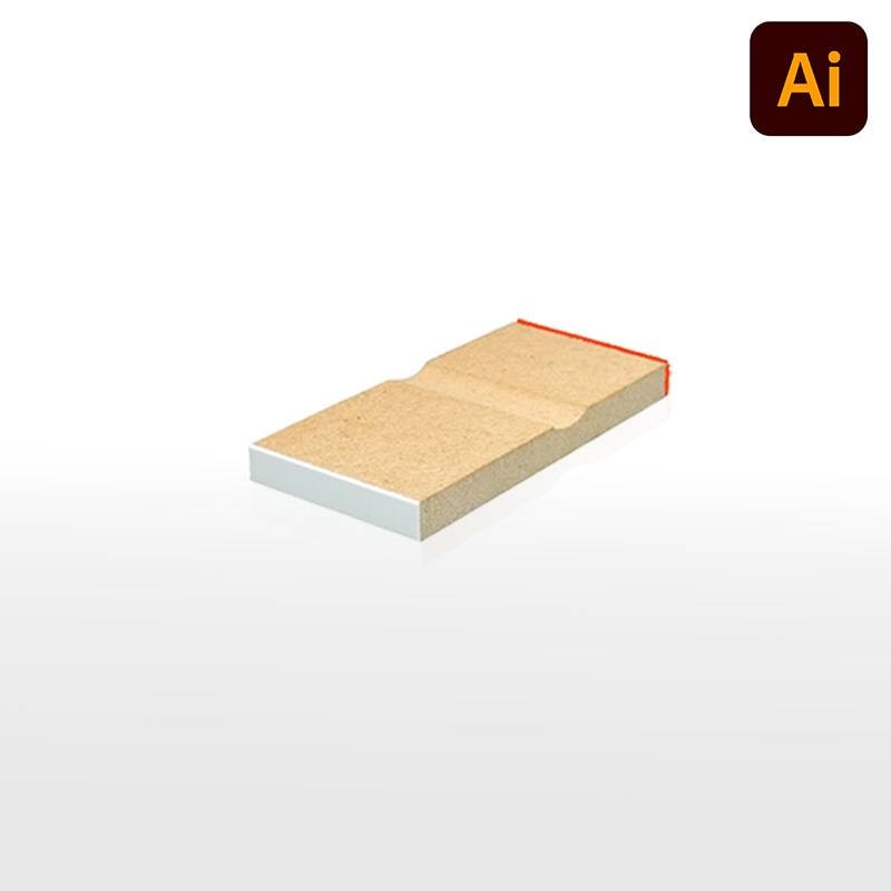 オーダーメイド印 木台ゴム印 赤ゴム 黒ゴム（印面サイズ：4.5×70mm）データ入稿タイプ イラストレーター