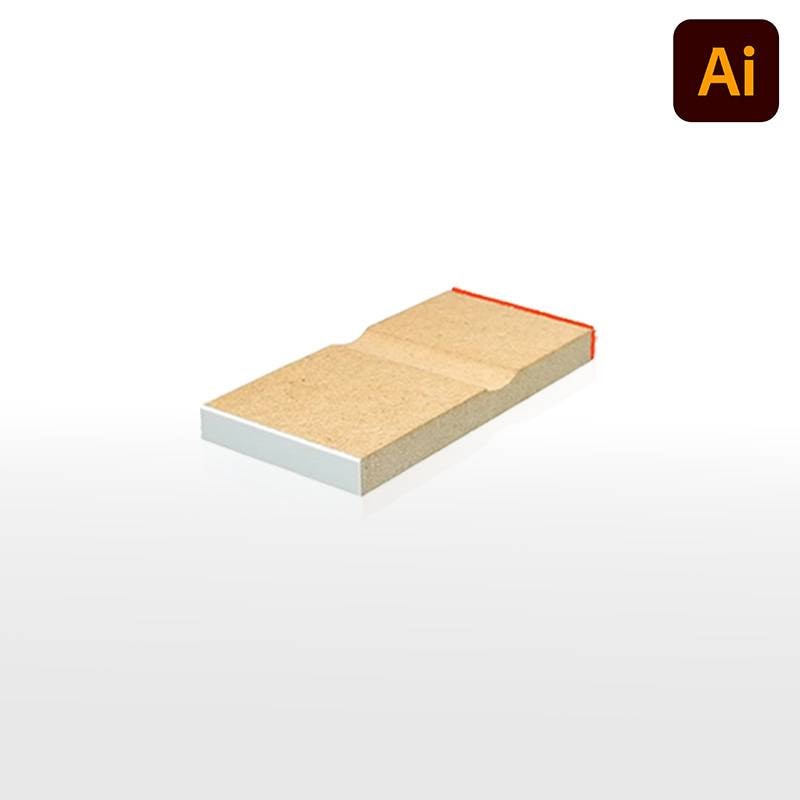 オーダーメイド印 木台ゴム印 赤ゴム 黒ゴム（印面サイズ：4.5×75mm）データ入稿タイプ イラストレーター