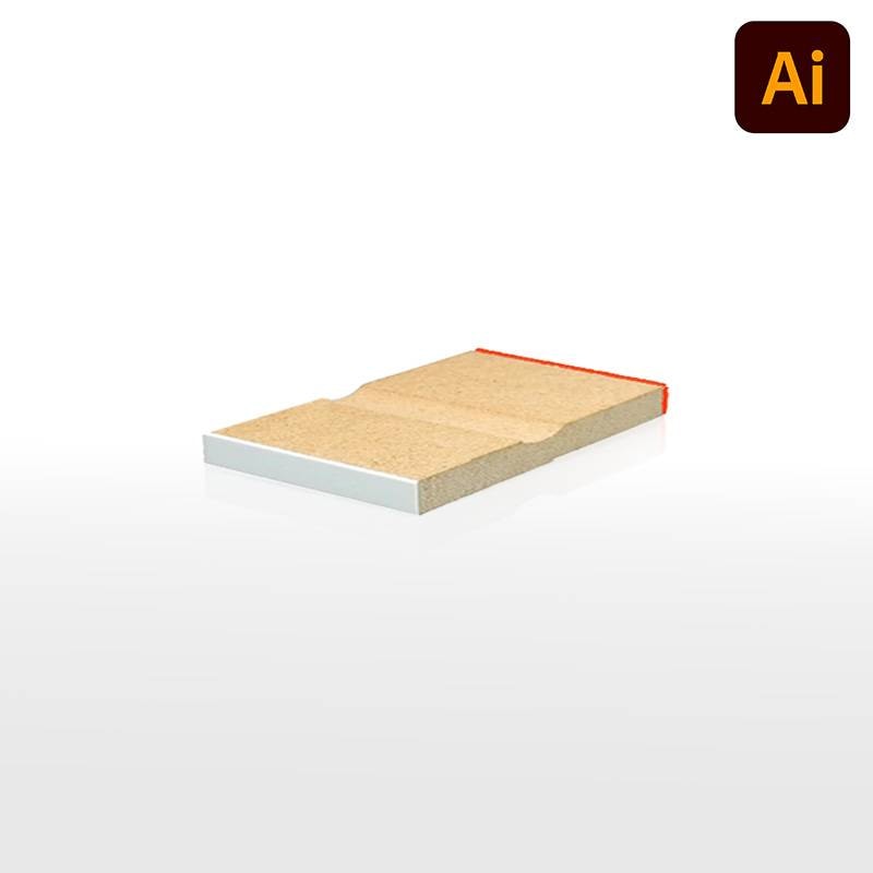 オーダーメイド印 木台ゴム印 赤ゴム 黒ゴム（印面サイズ：4.5×80mm）データ入稿タイプ イラストレーター