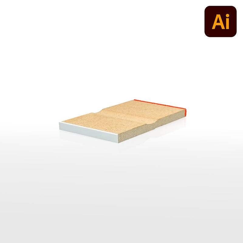 オーダーメイド印 木台ゴム印 赤ゴム 黒ゴム（印面サイズ：4.5×85mm）データ入稿タイプ イラストレーター