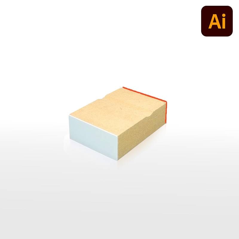 オーダーメイド印 木台ゴム印 赤ゴム 黒ゴム（印面サイズ：13×27mm）データ入稿タイプ イラストレーター