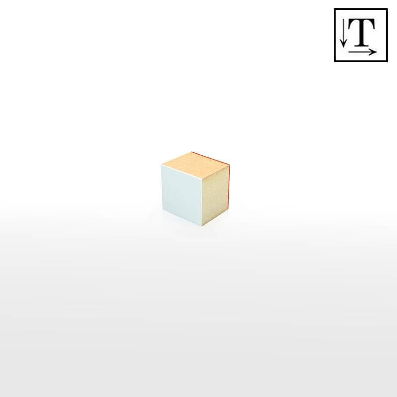 オーダーメイド印 木台ゴム印 赤ゴム 黒ゴム（印面サイズ：25×25mm）テキスト入稿タイプ