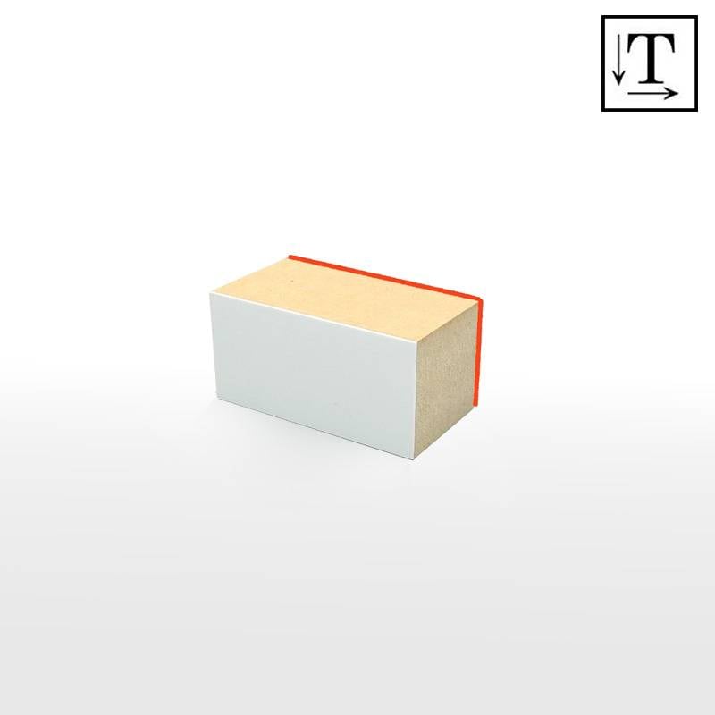 オーダーメイド印 木台ゴム印 赤ゴム 黒ゴム（印面サイズ：26×51mm）テキスト入稿タイプ