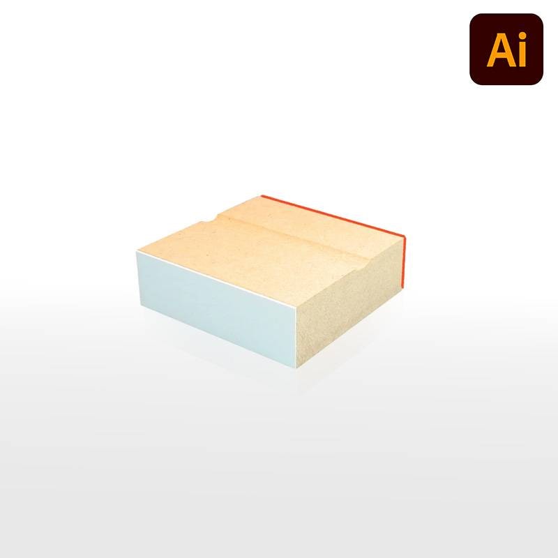 オーダーメイド印 木台ゴム印 赤ゴム 黒ゴム（印面サイズ：21×62mm）データ入稿タイプ イラストレーター