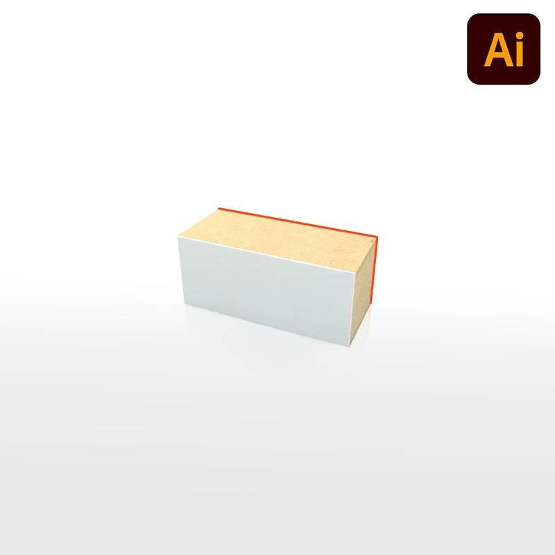 オーダーメイド印 木台ゴム印 赤ゴム 黒ゴム（印面サイズ：27×62mm）データ入稿タイプ イラストレーター