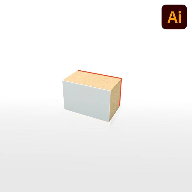 オーダーメイド印 木台ゴム印 赤ゴム 黒ゴム（印面サイズ：30×45mm）データ入稿タイプ イラストレーター