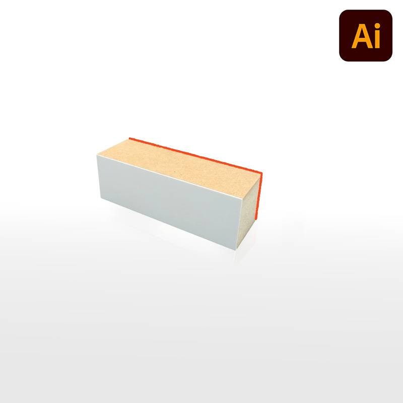 オーダーメイド印 木台ゴム印 赤ゴム 黒ゴム（印面サイズ：30×80mm）データ入稿タイプ イラストレーター