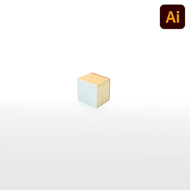 オーダーメイド印 木台ゴム印 赤ゴム 黒ゴム（印面サイズ：25×25mm）データ入稿タイプ イラストレーター